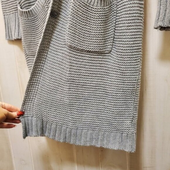Long Button Front Cardigan Kenneth Cole w/ Pockets! Size L 100% Cotton - Picture 9 of 15